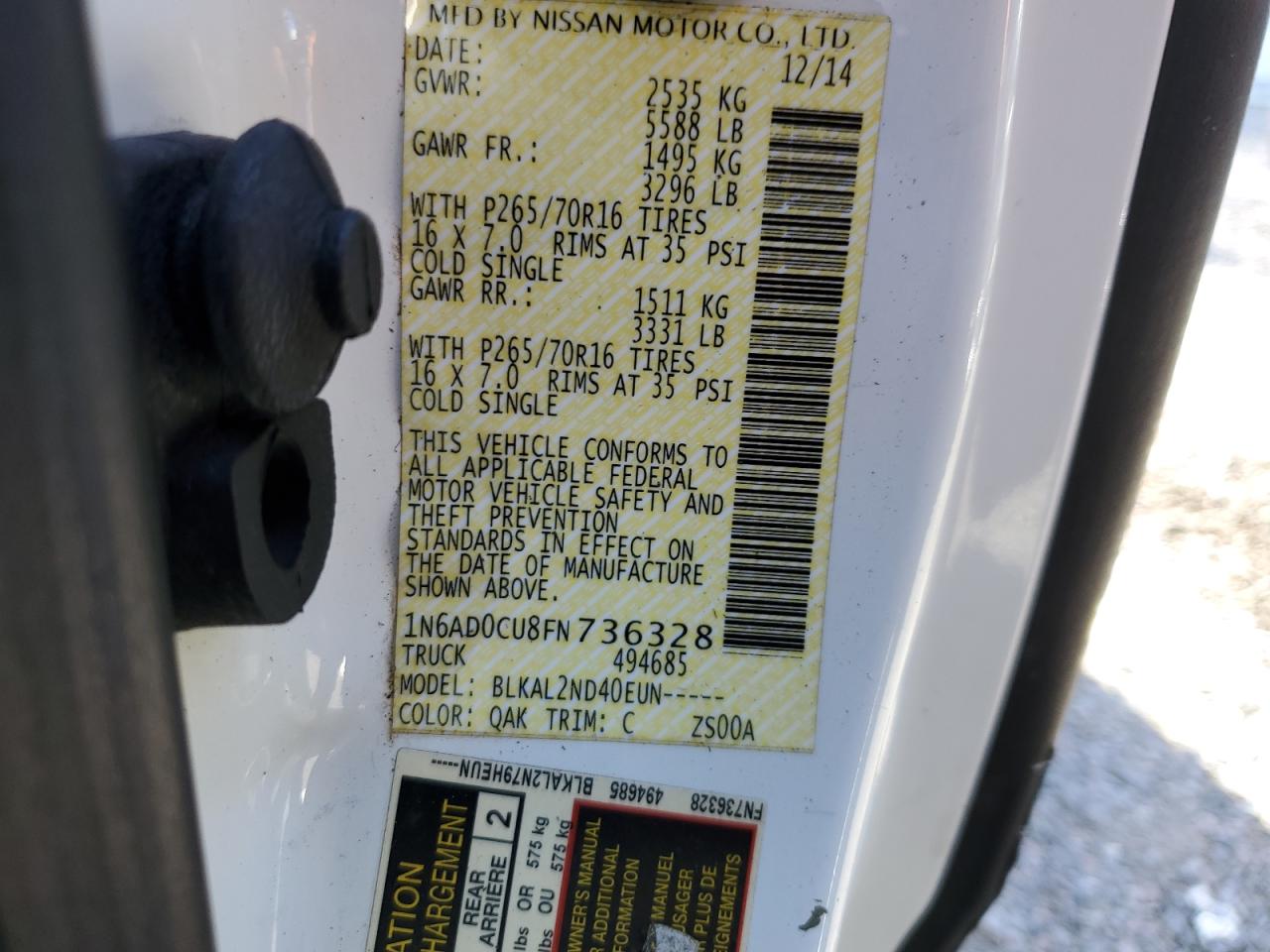 Nissan Frontier Sv Image 7