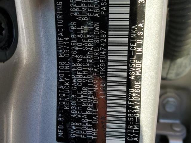 Toyota Camry Le Image 12