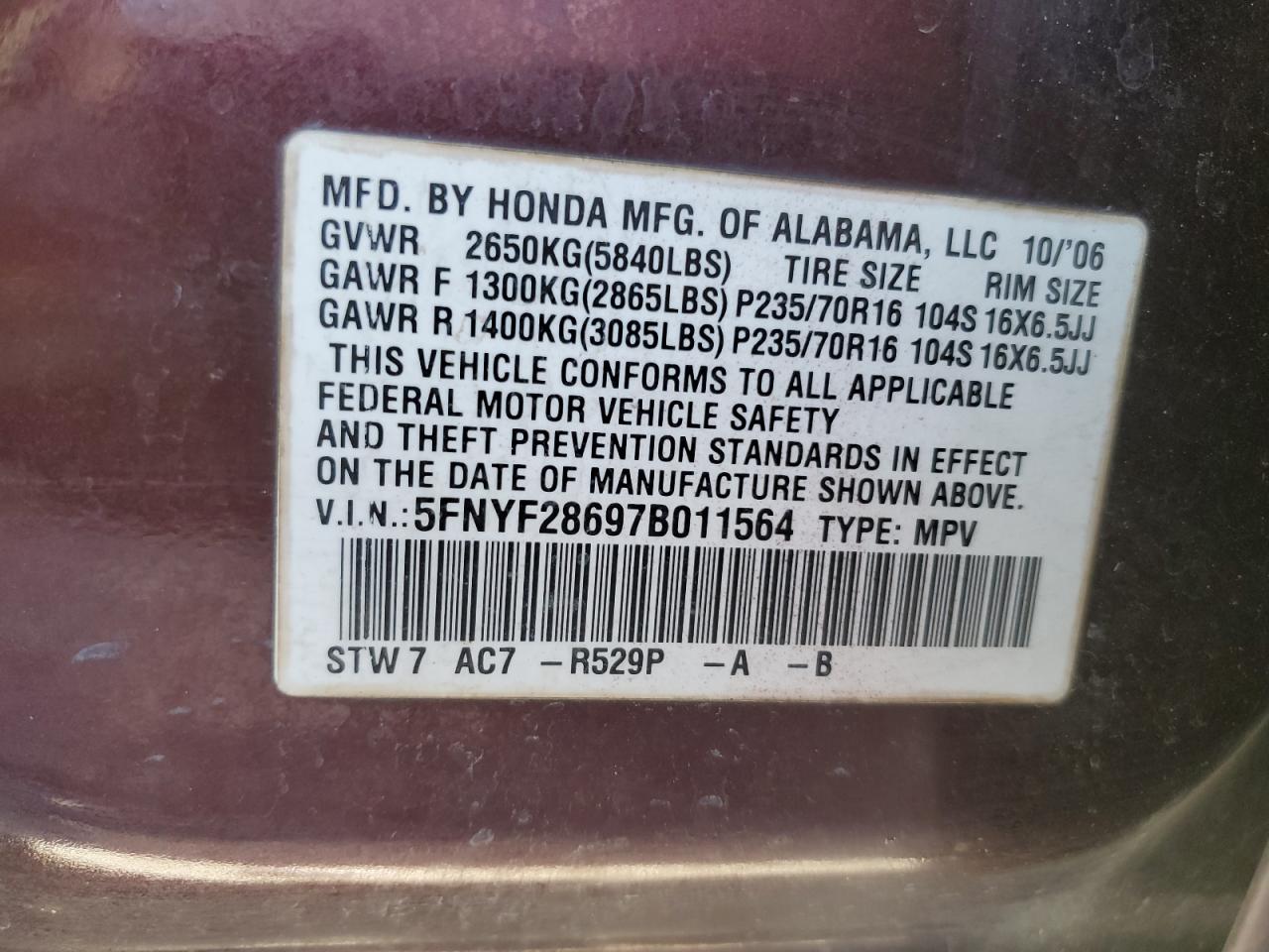 Honda Pilot Exl Image 12