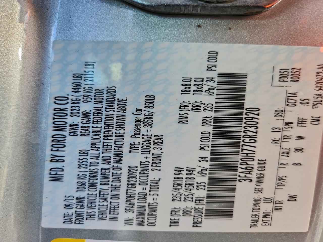 Ford Fusion Se Image 10