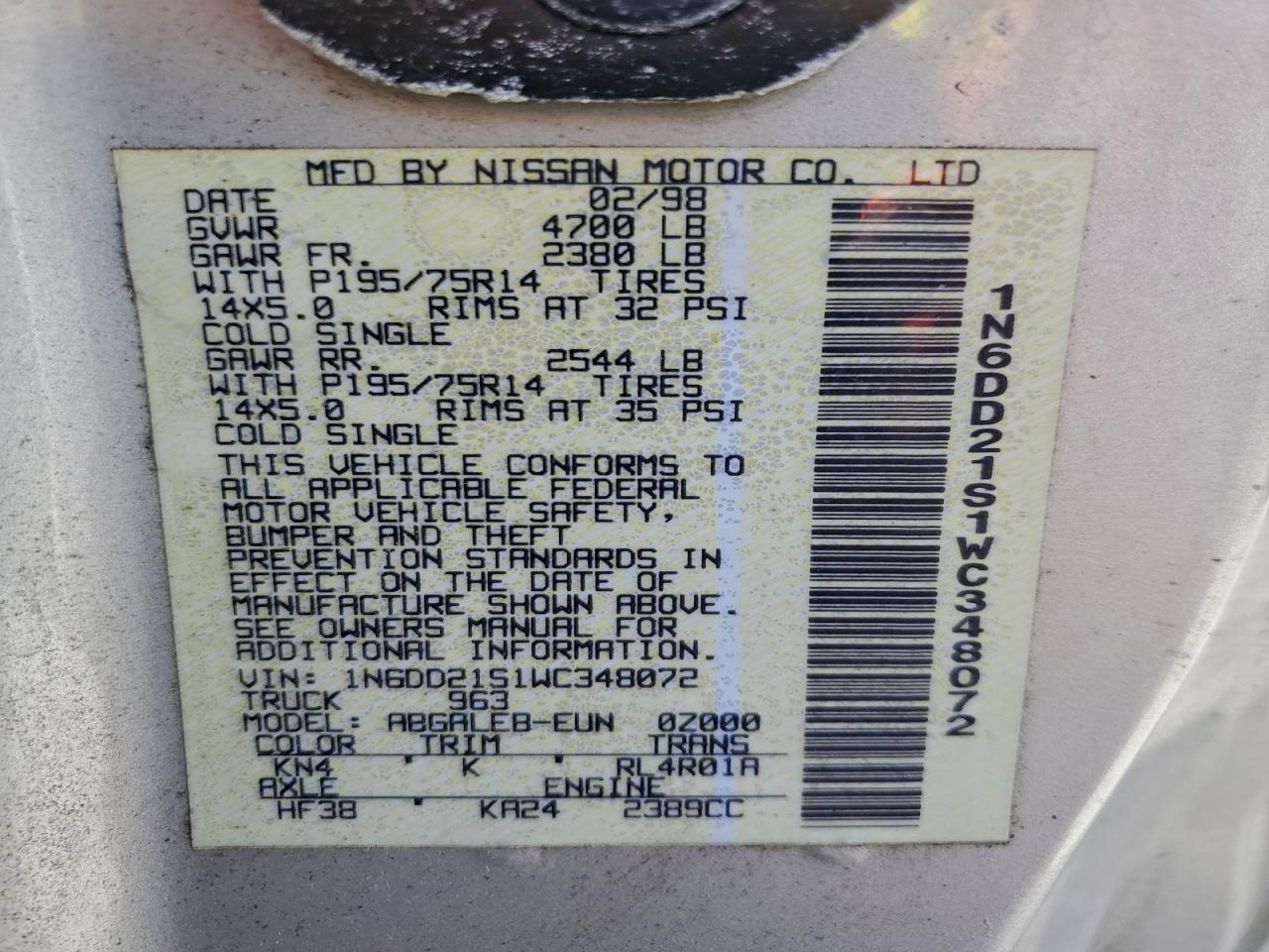 Nissan Frontier Xe Image 9