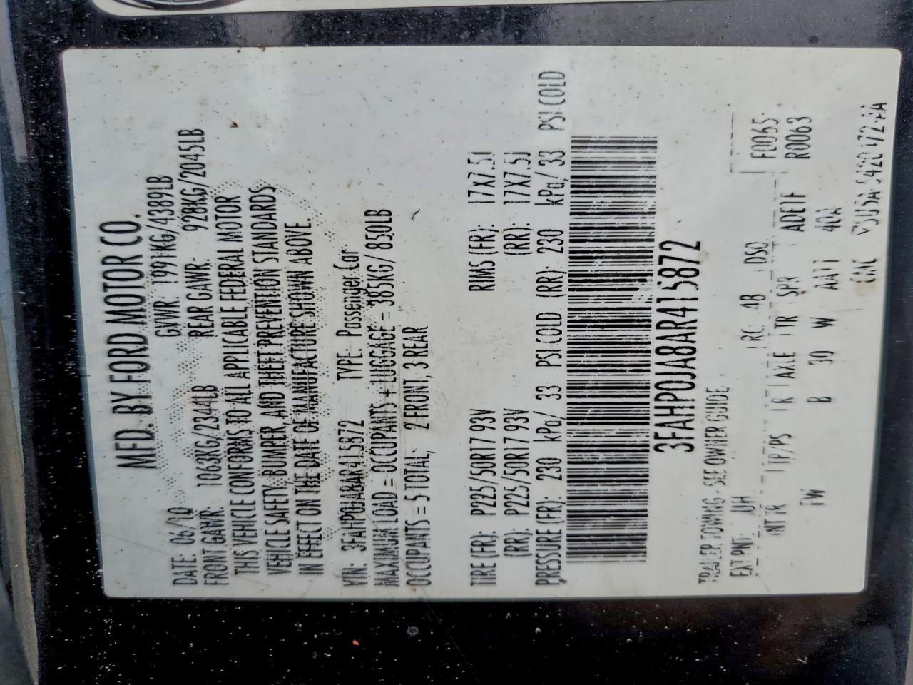 Ford Fusion Sel Image 12