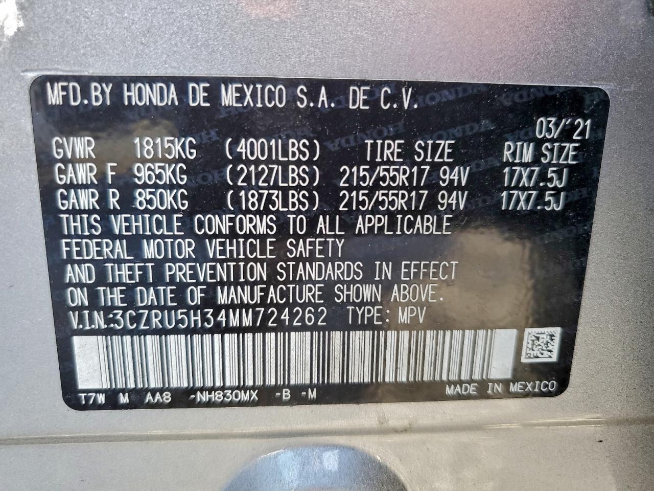 Honda HR-V Lx Image 11