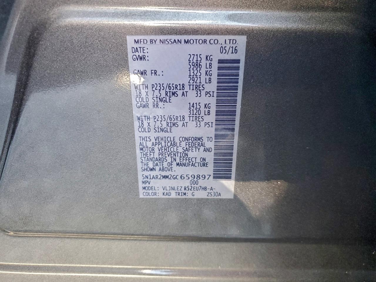 Nissan Pathfinder S Image 9